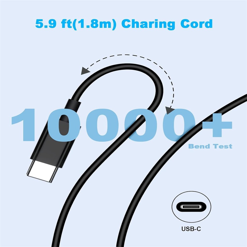 USB-C Type C Charger for Laptop Chromebook Tablet Phone 65w Universal Charge