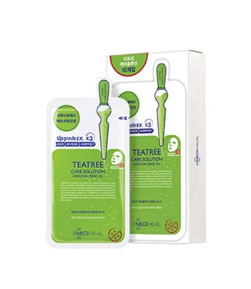 MEDIHEAL  Tea Tree Essential Mask 10-PACK (WITH or WITHOUT Box)