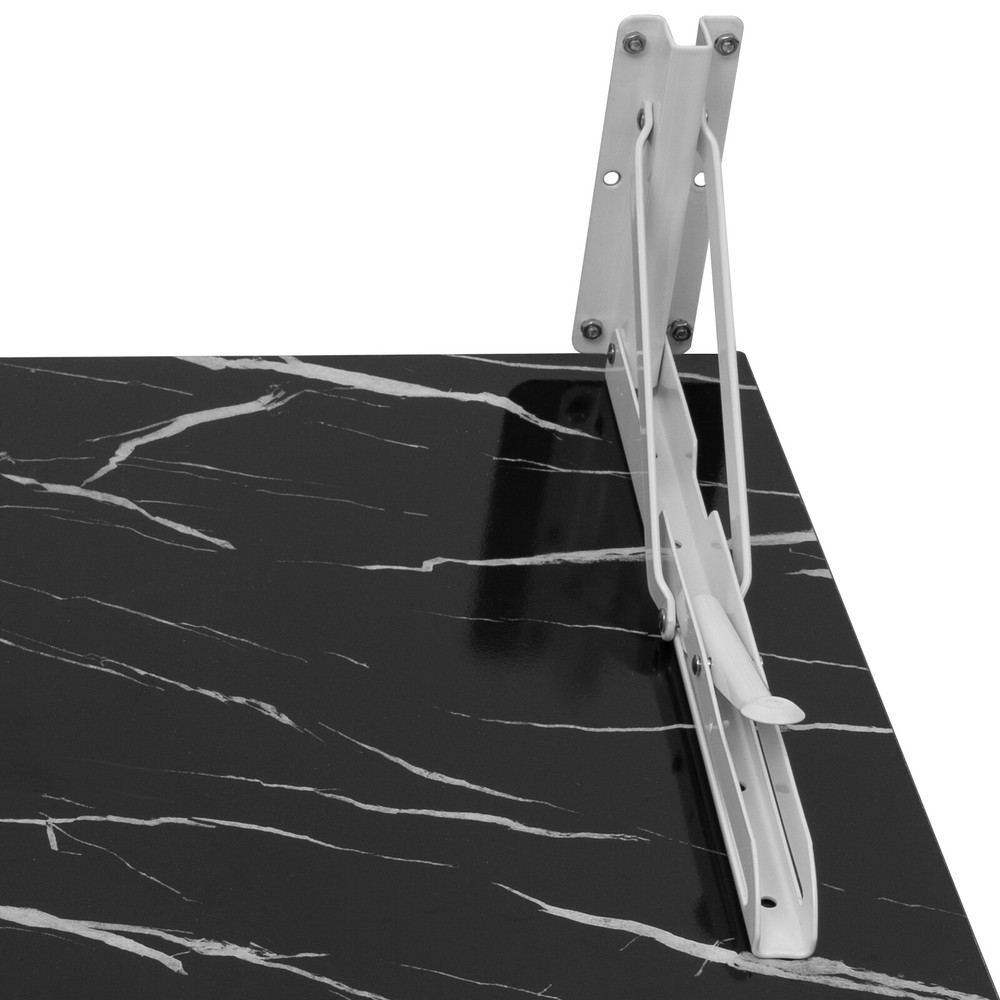 Modern Folding Wall Desk Wall-mounted Folding Table Foldable Table Black Indoor