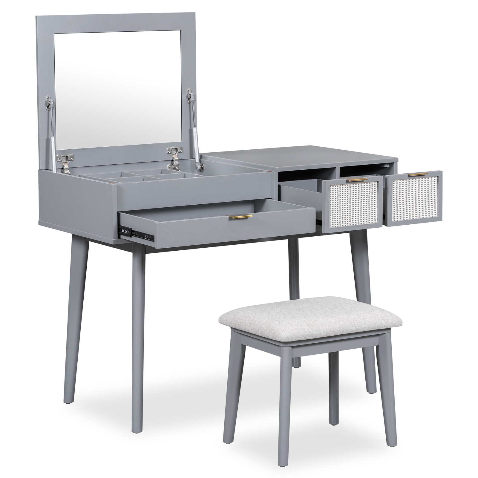 Vanity Table with Flip Top Mirror Makeup Dressing Table Writing Desk with Drawer