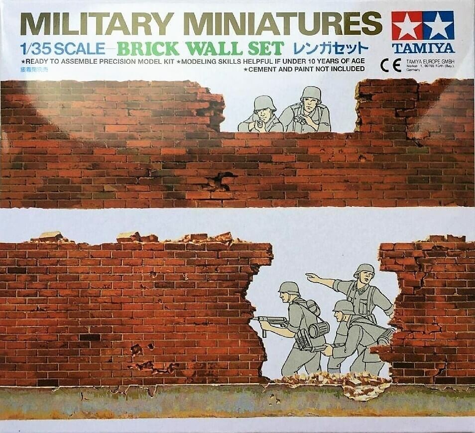 Tamiya 1:35 Brick Wall Set Plastic Model Kit 35028