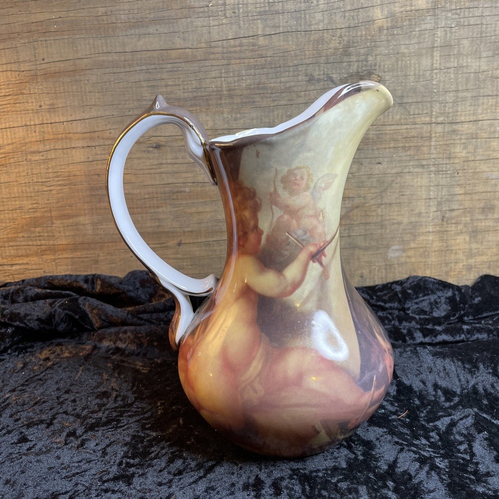 Ceramic Pitcher Formalities by Baum Bros. Cherub Collection