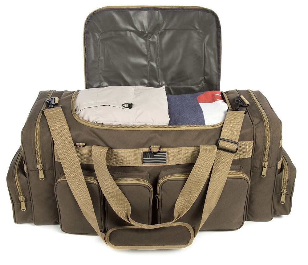 30" Gun Range Tactical Duffel Bag with US Flag Patch Lockable,
