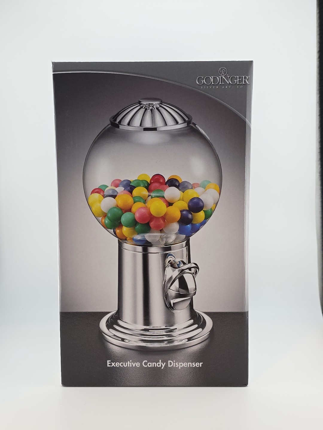 Godinger Silver Art Co Executive Candy Dispenser Nickel Plated Gumball Machine