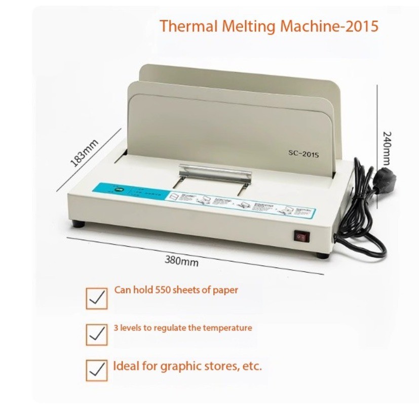 Fully Automatic Hot Melt Binding Machine Electric Glue Book Binder Office Tool