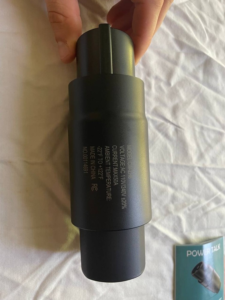 Power Talk Tesla to J1772 Charging Adapter - Open Box - missing Carrying Pouch