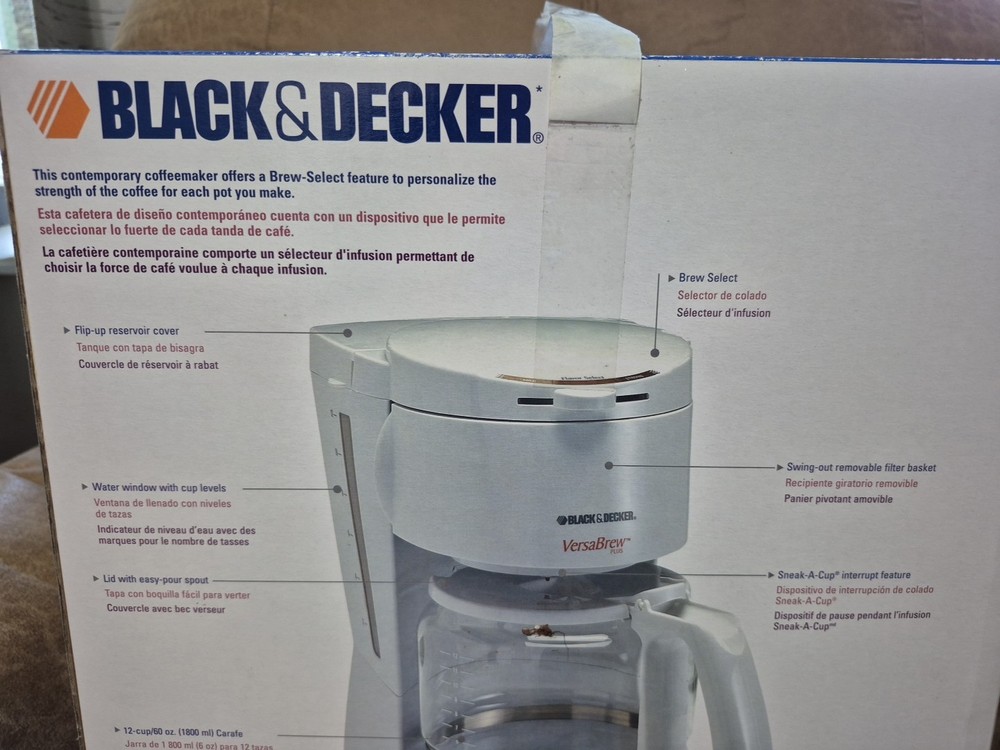 Black & Decker DCM 1375 Versa Brew Plus Coffee Maker New Sealed