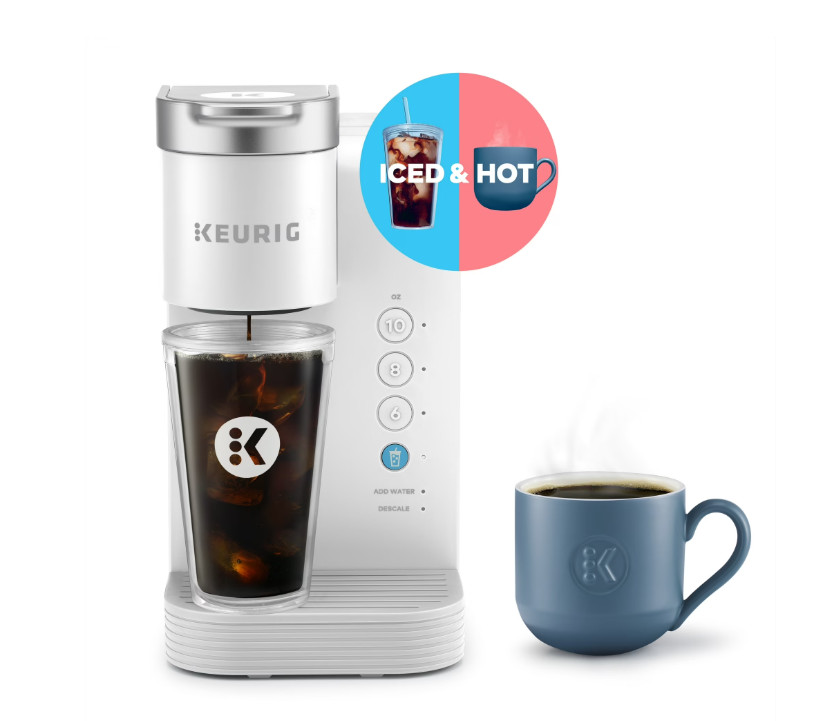Keurig K-Express Essentials Plus Iced & Hot Coffee Maker Single Serve White