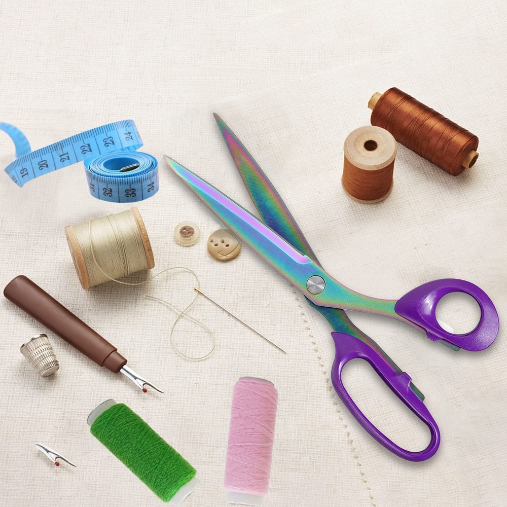 Fabric Scissors, Yelia Professional Tailor Multifunctional Purple