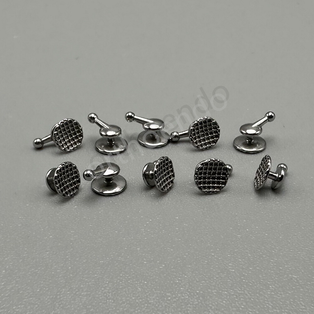 10pc Orthodontic Bondable Lingual Button with Hook Round Stainless Steel Ceramic