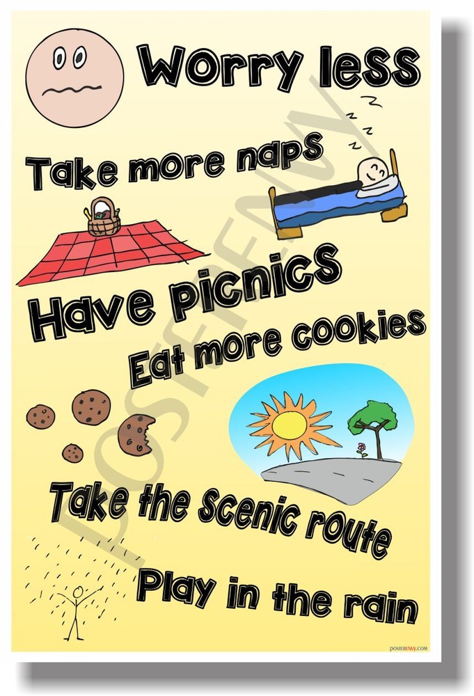 Worry Less... - NEW Classroom Motivational Poster