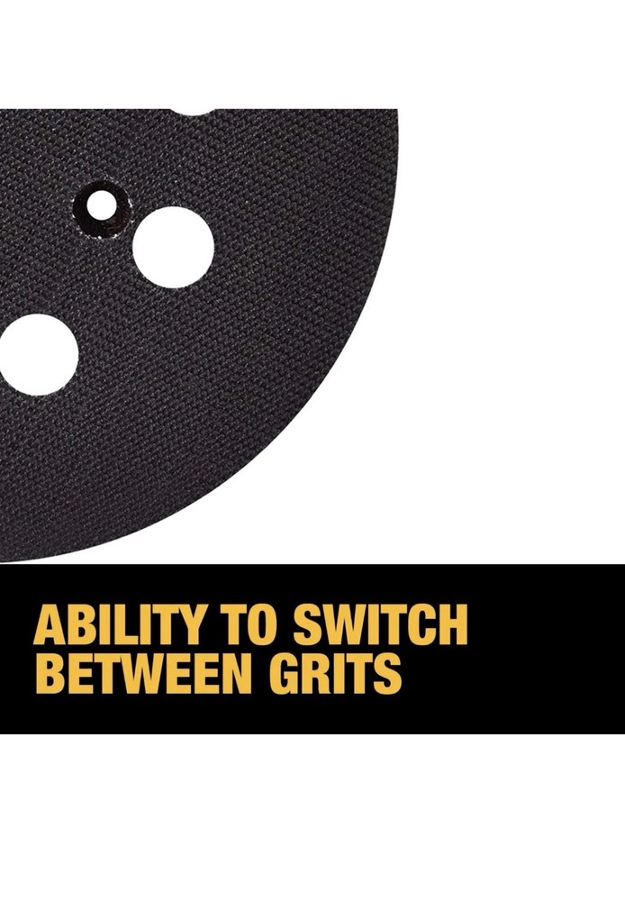 DEWALT DW4388 5-in 8-Hole Hook and Loop Pad Medium