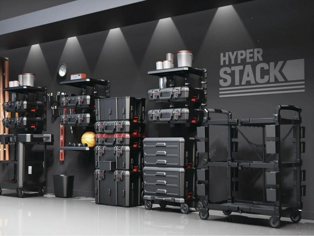 Hyper Tough 3 Drawer Tool Box Hyper Stack Storage Organizer