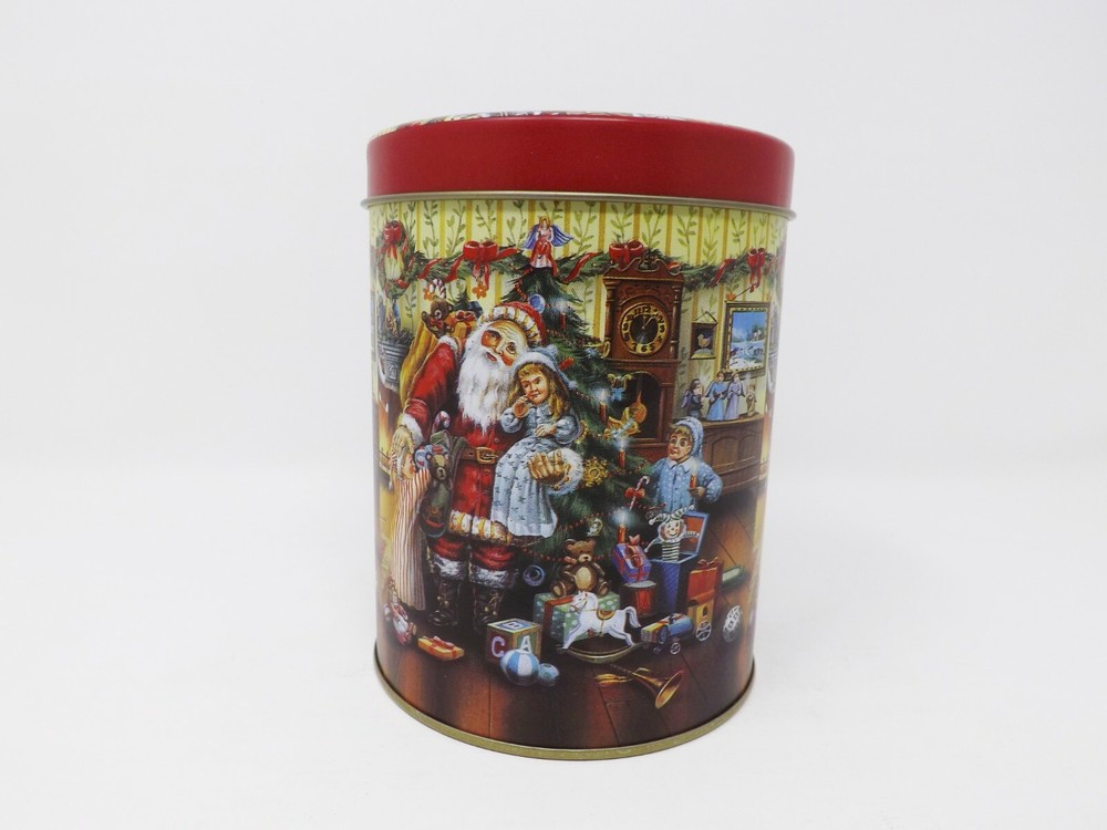 Santa with the Children Round Tin