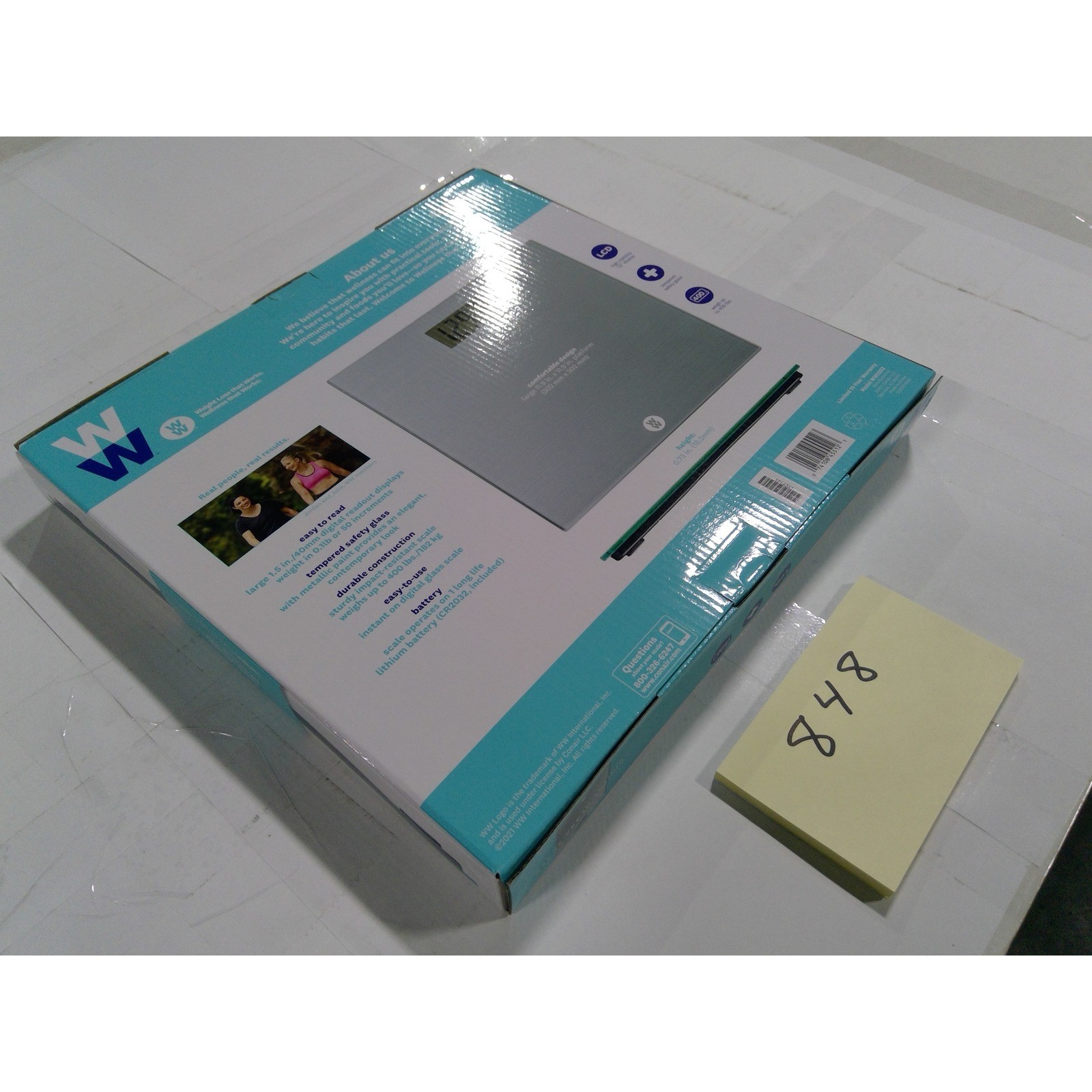 WW Digital Glass Scale Conair Silver New 400lb Capacity WW20Z Bathroom LCD