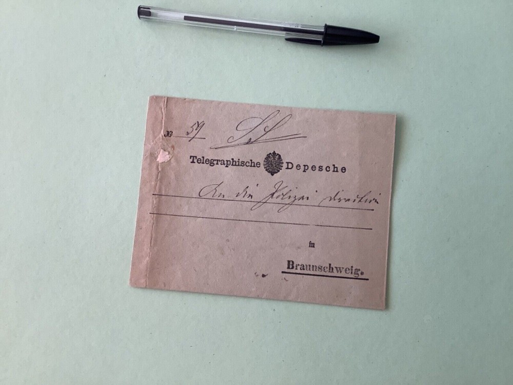 Germany Braunschweig 1875 Telegraph dispatch envelope Ref A1565