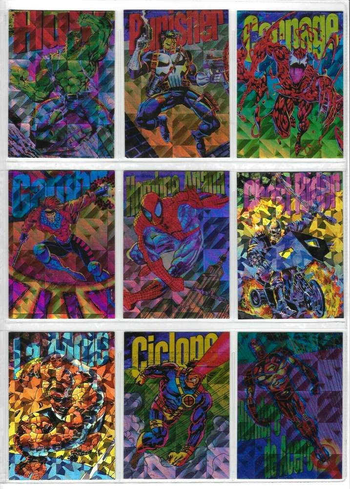 1995 Marvel Pepsicards Binder + Full Set Basic + Specials + Holograms Reprint #1