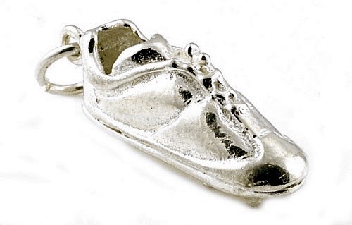 STERLING SILVER FOOTBALL BOOT CHARM   