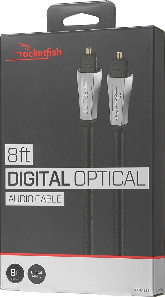 Rocketfish- 8' Toslink Optical Audio Cable - Black