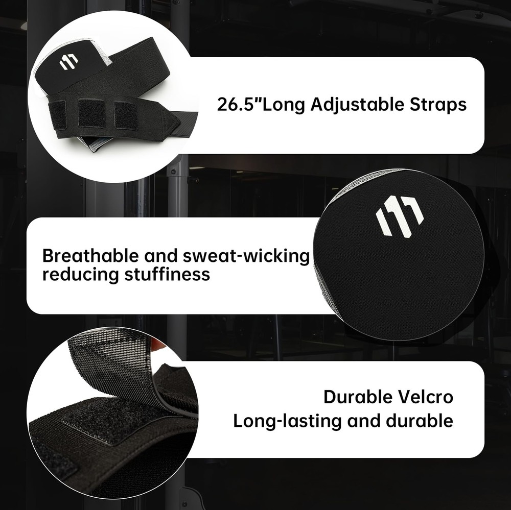 MANUEKLEAR Adjustable Compression Elbow S(10.23-11.02 IN), Obsidian Black