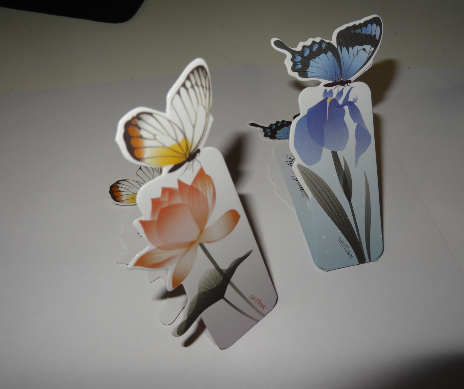 Set of 2 Butterfly 3D Design Flowers Bookmark Reading Readers Gift US Shipping
