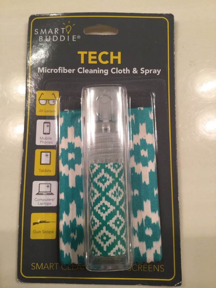 Smart Buddie Tech Microfiber Cleaning Cloth and Spray