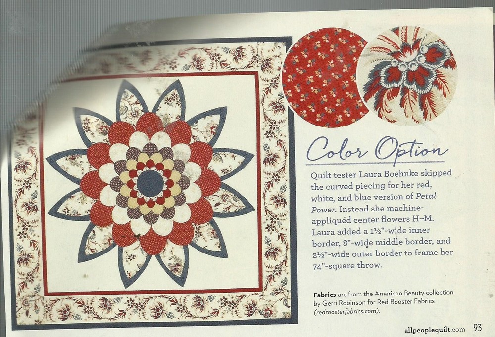 L0603 PETAL POWER QUILT PATTERN/INSTRUCTIONS