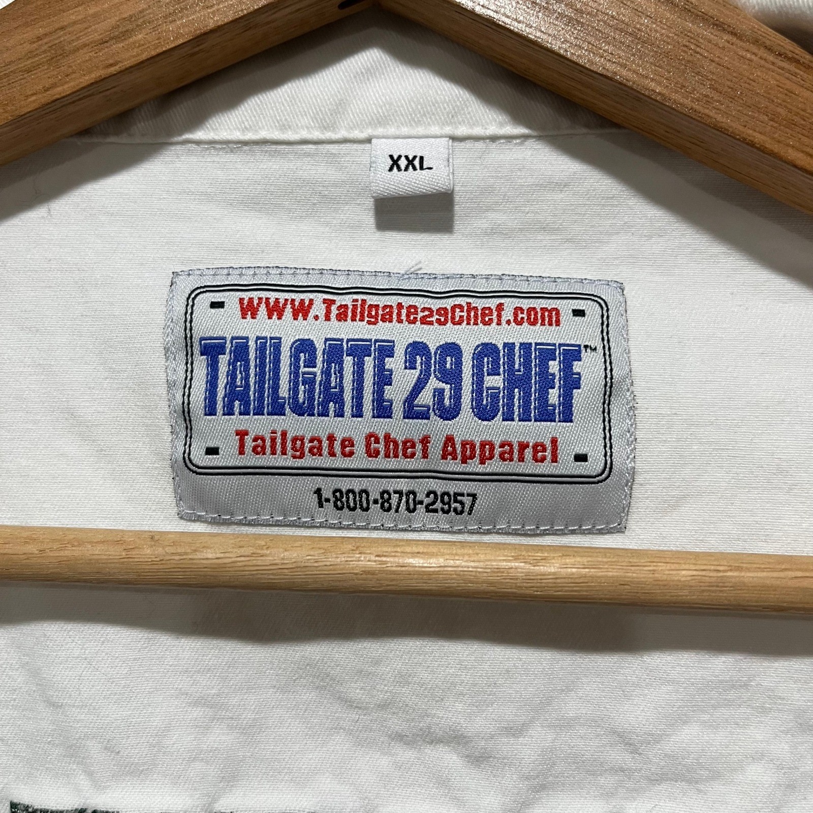 Tailgate Chef Green Bay Packers NFL White Chef Coat Jacket XXL