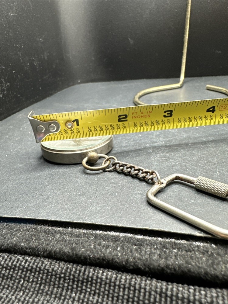 Antique German Silvertone Compass Key Chain