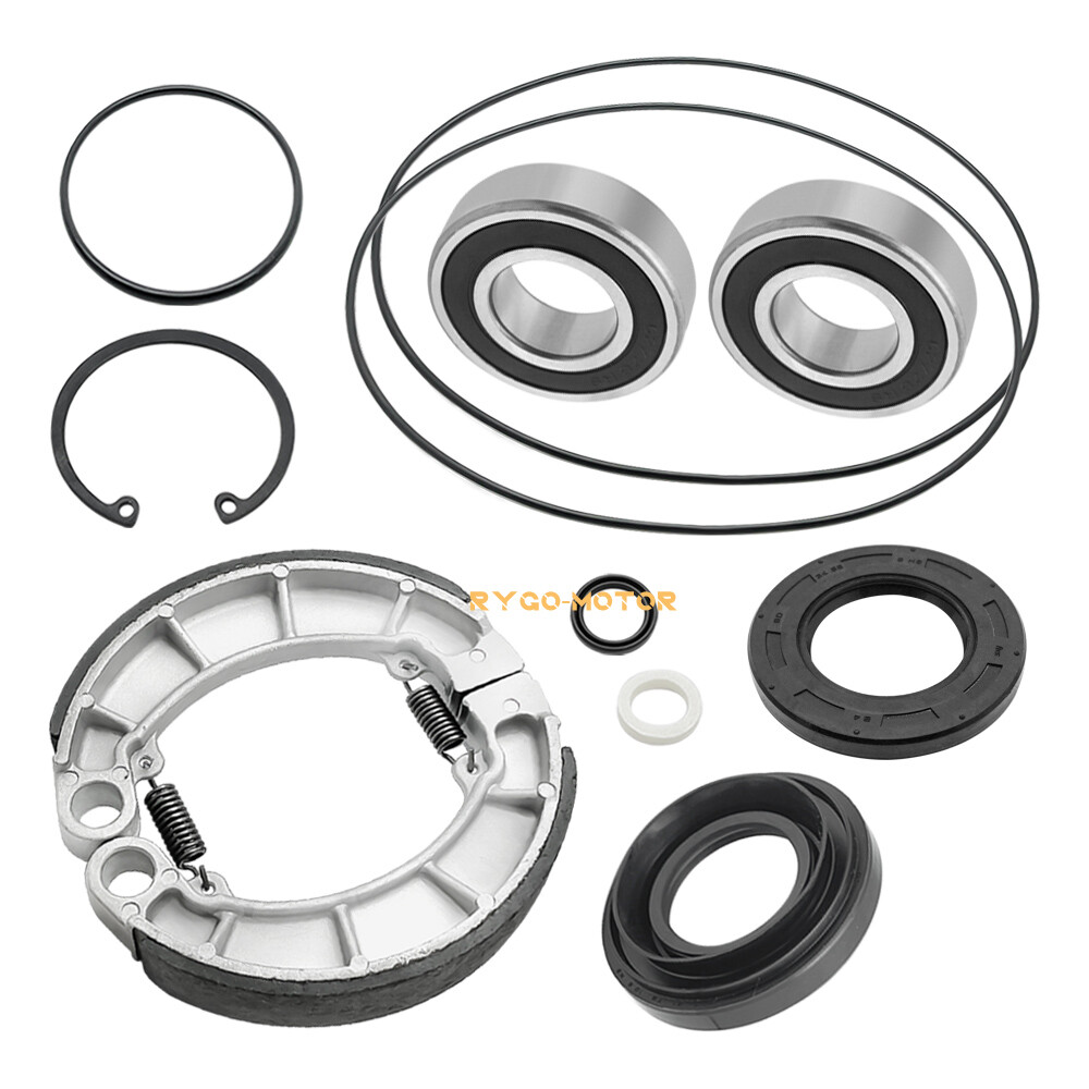 Rear Brake Drum Bearing Seals &Shoes Kit for Honda Rancher 350 400 TRX350 TRX400