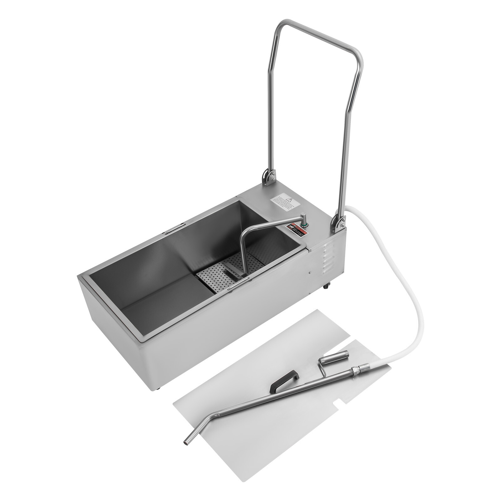 55L 370W Fryer Oil Filter Cart Machine Commercial Cooking Oil Filtration System