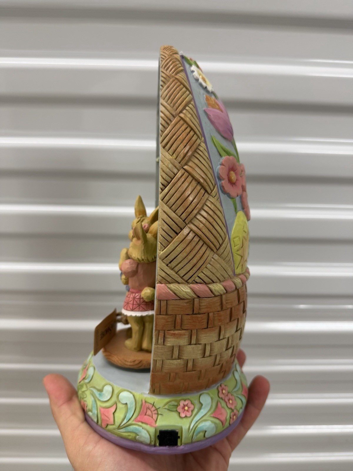 Jim Shore Heartwood Creek 11” Lighted Rotating Easter Bunny Couple Figurine