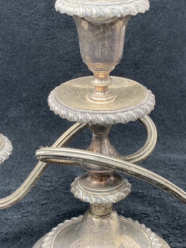 friedman silver co 3 light candle holder