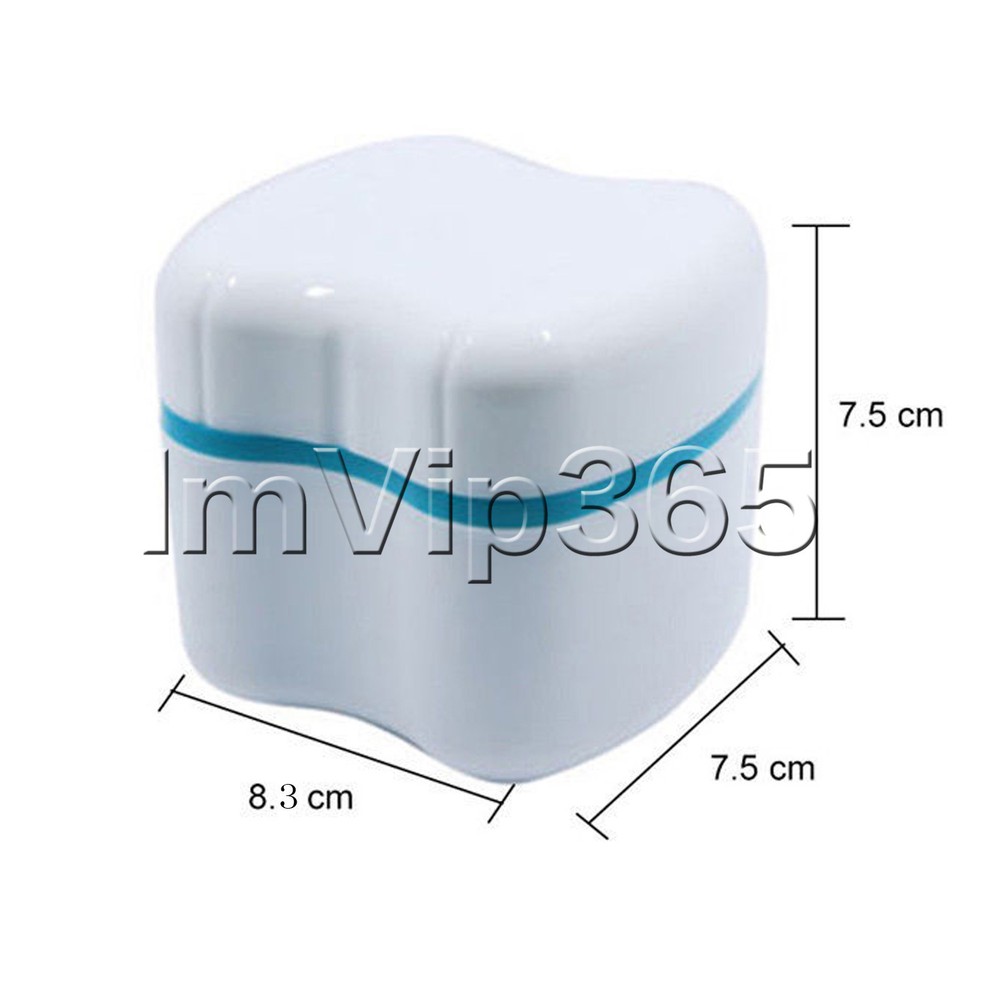 Denture Box Container Dental False Tooth Bath Case Rinsing Basket Teether Holder