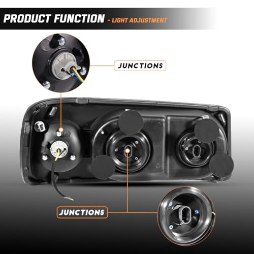 Headlights Assembly fit for Mack Granite Replacement Left Driver Right Pair