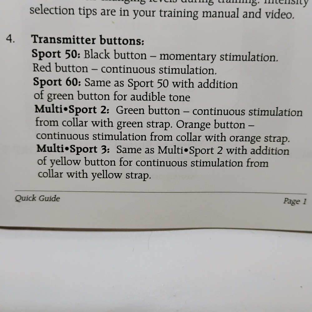 Tri-tronics Sport 60 Replacement TRANSMITTER REMOTE ONLY for training collar