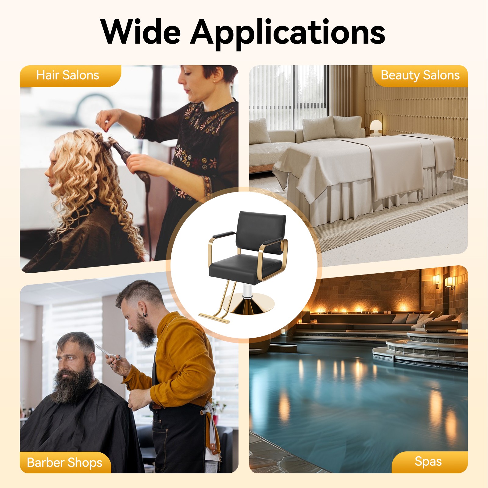 Hydraulic Barber Chair Adjustable Salon Beauty Spa Hair Styling Salon Chair