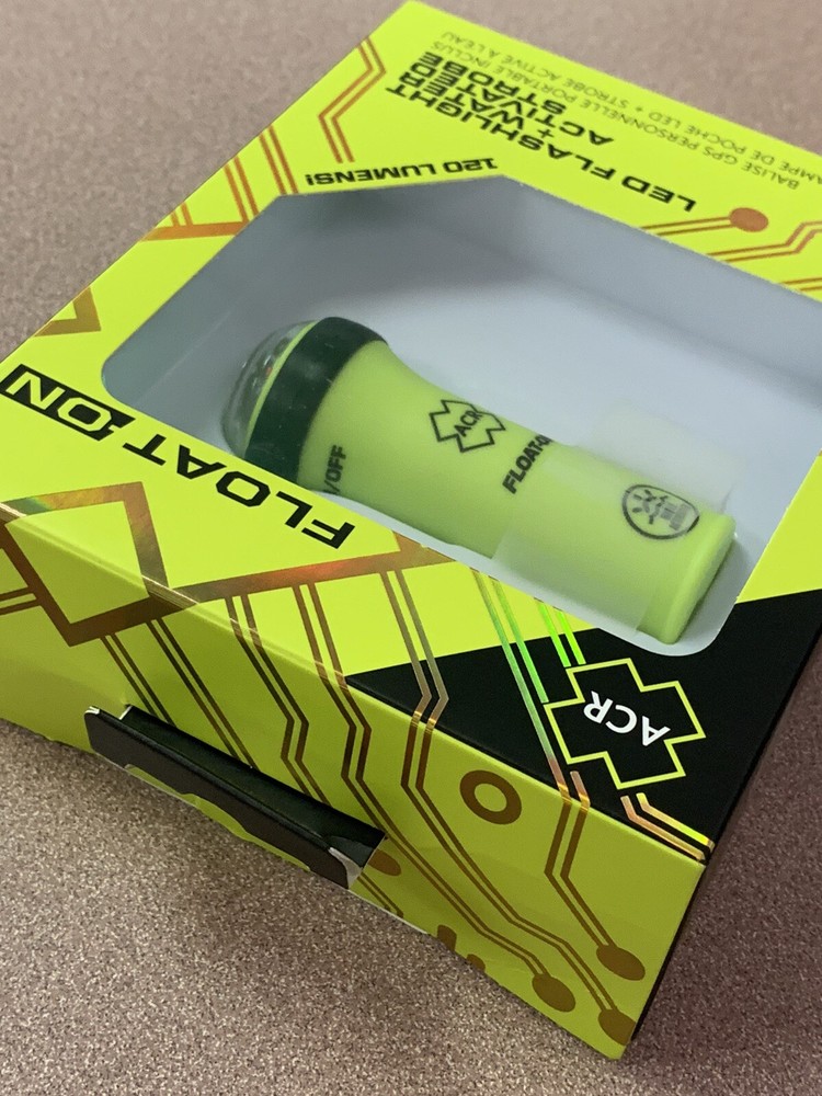 Acr Float-On LED FLASHLIGHT† WATER ACTIVATED STROBE **NEW**