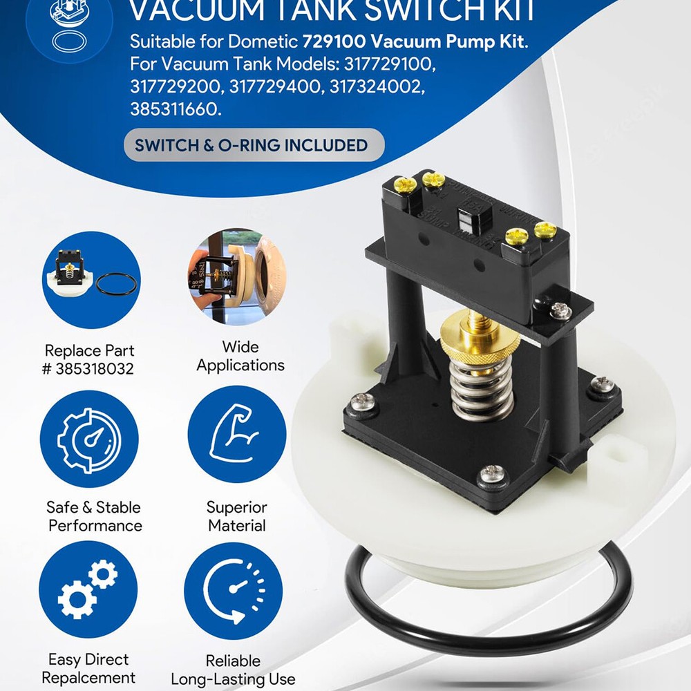 Dometic 385318032 Vacuum Tank Switch Kit