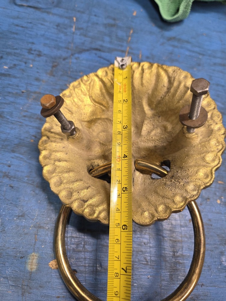 Solid Brass Fu Dog Door Knocker 6" Face