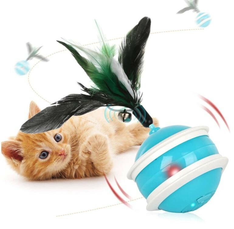 Automatic Rolling Ball Cat Toy – USB Rechargeable Interactive Moving Ball