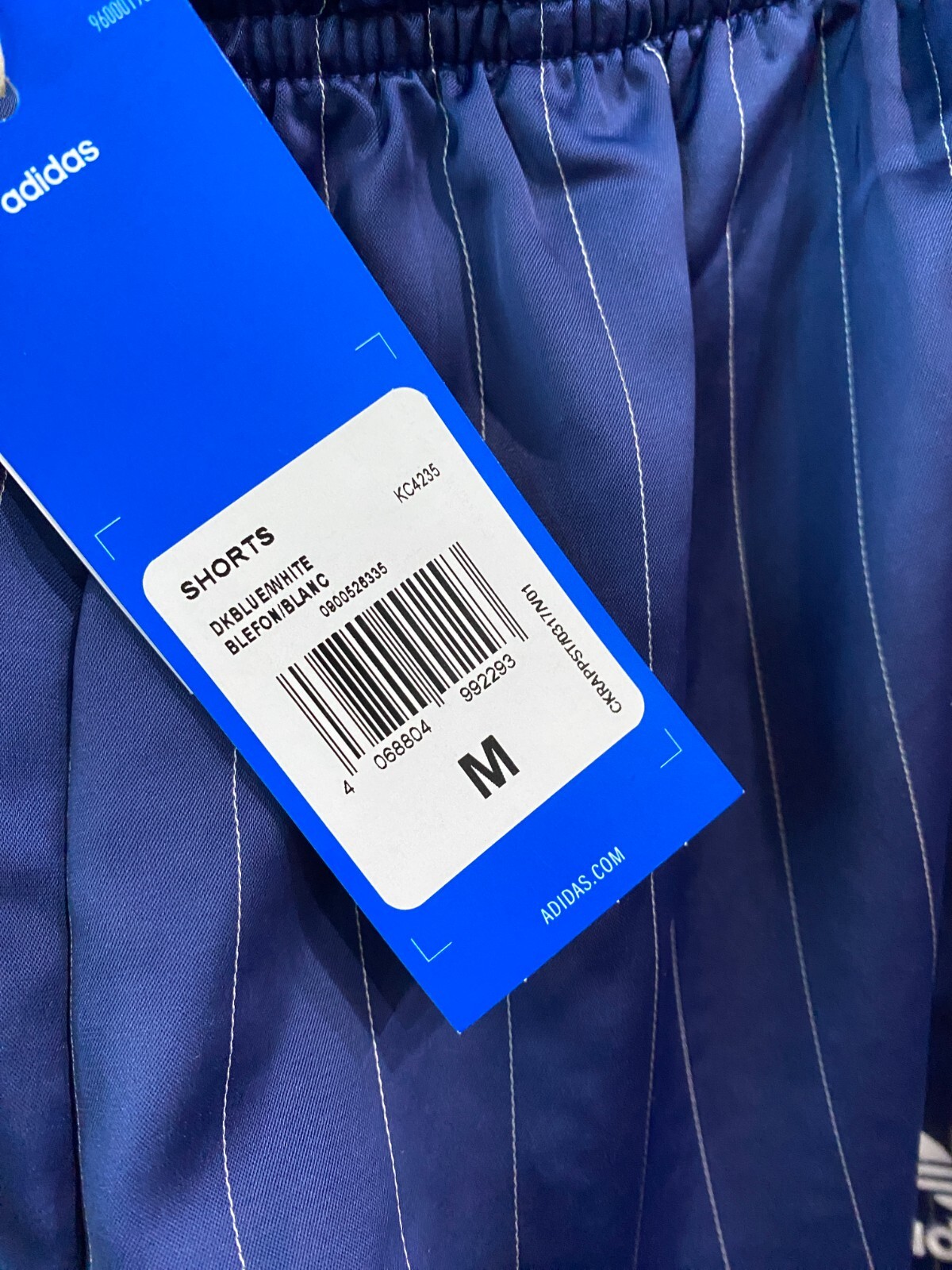 adidas Originals Pinstripe Satin Shorts Women's Lifestyle Pants AsiaFit KC4235