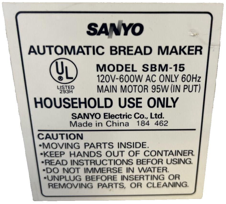 Heating Element fits Sanyo Bread Maker Machine Models SBM-10 SBM-12 SBM-15 only