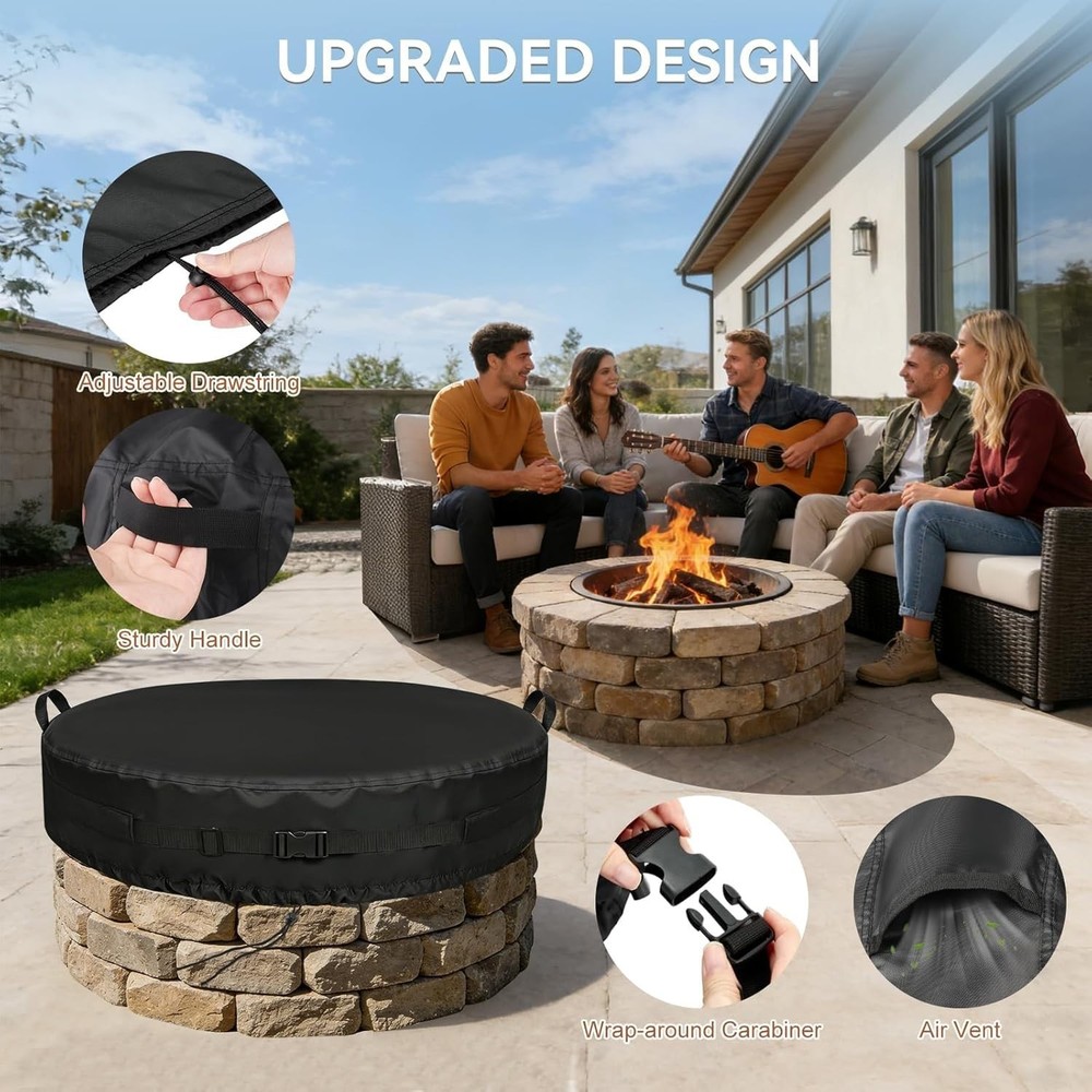 Waterproof Outdoor Firepit Cover 42"