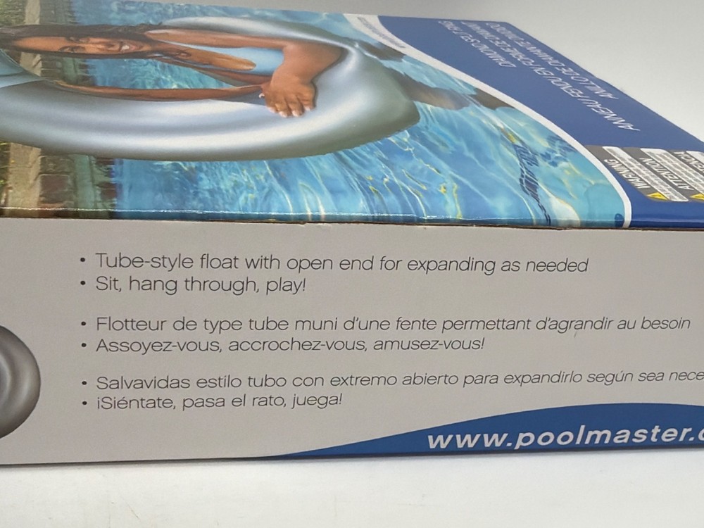 Poolmaster Diamond Split Ring Pool Float 35 Inch Diameter Tube-Style Design For