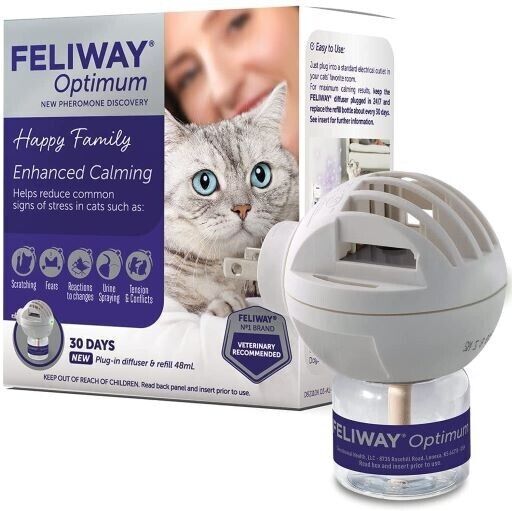 Feliway Optimum Electric Diffuser STARTER KIT 30 Day with Vial