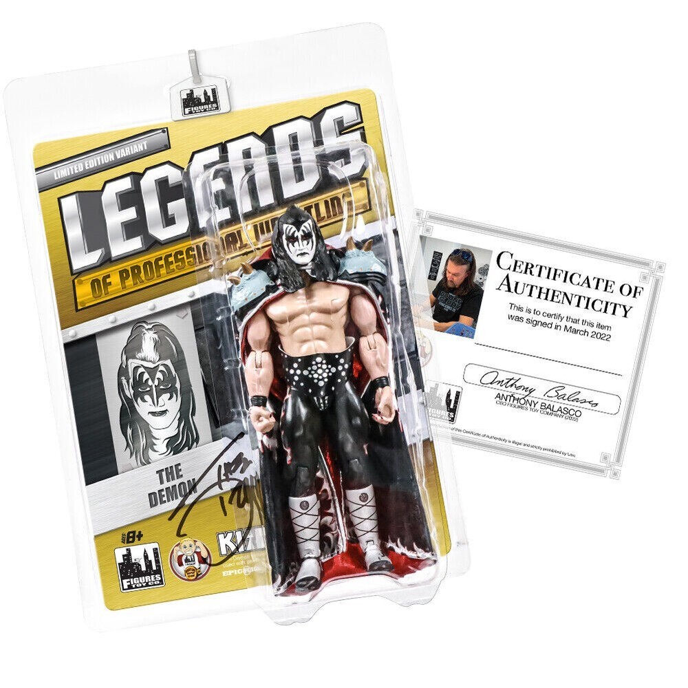 Legends of Professional Wrestling Figures: The Demon KISS VARIANT {Autographed}