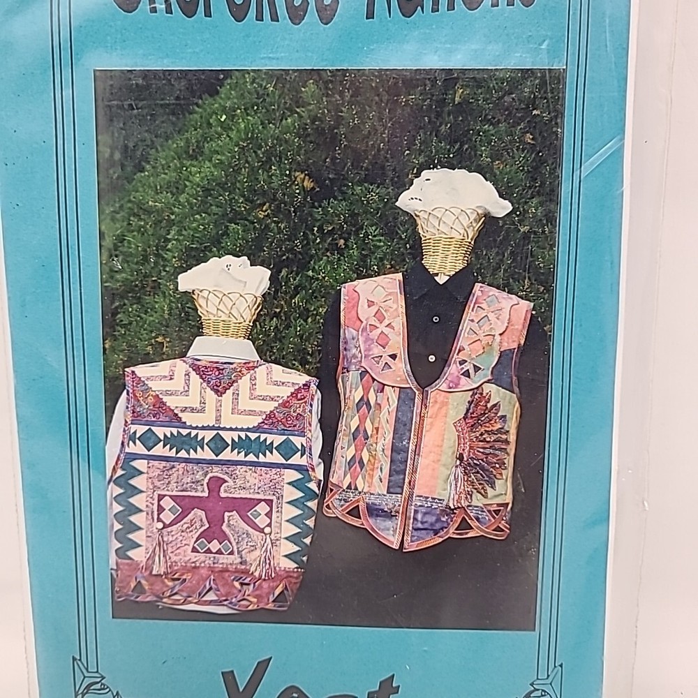 Cherokee Nations Vest Quilting Pattern Thunderbird Applique Craft 1995