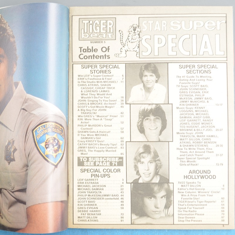 Tiger Beat Magazine with Poster Schneider Michael J Oct 1980 Ship Free In USA