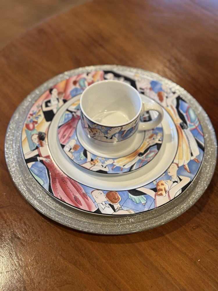 Sakura Tango 1993 Sue Zipkin Dinnerware Set 17 pc Super Nice !!!
